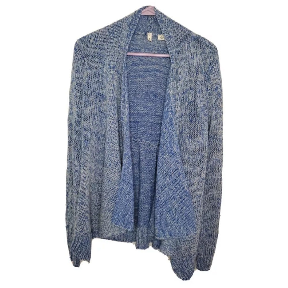 COPY - Moth Anthropologie Winnie Waterfall Cardigan Blue Small.